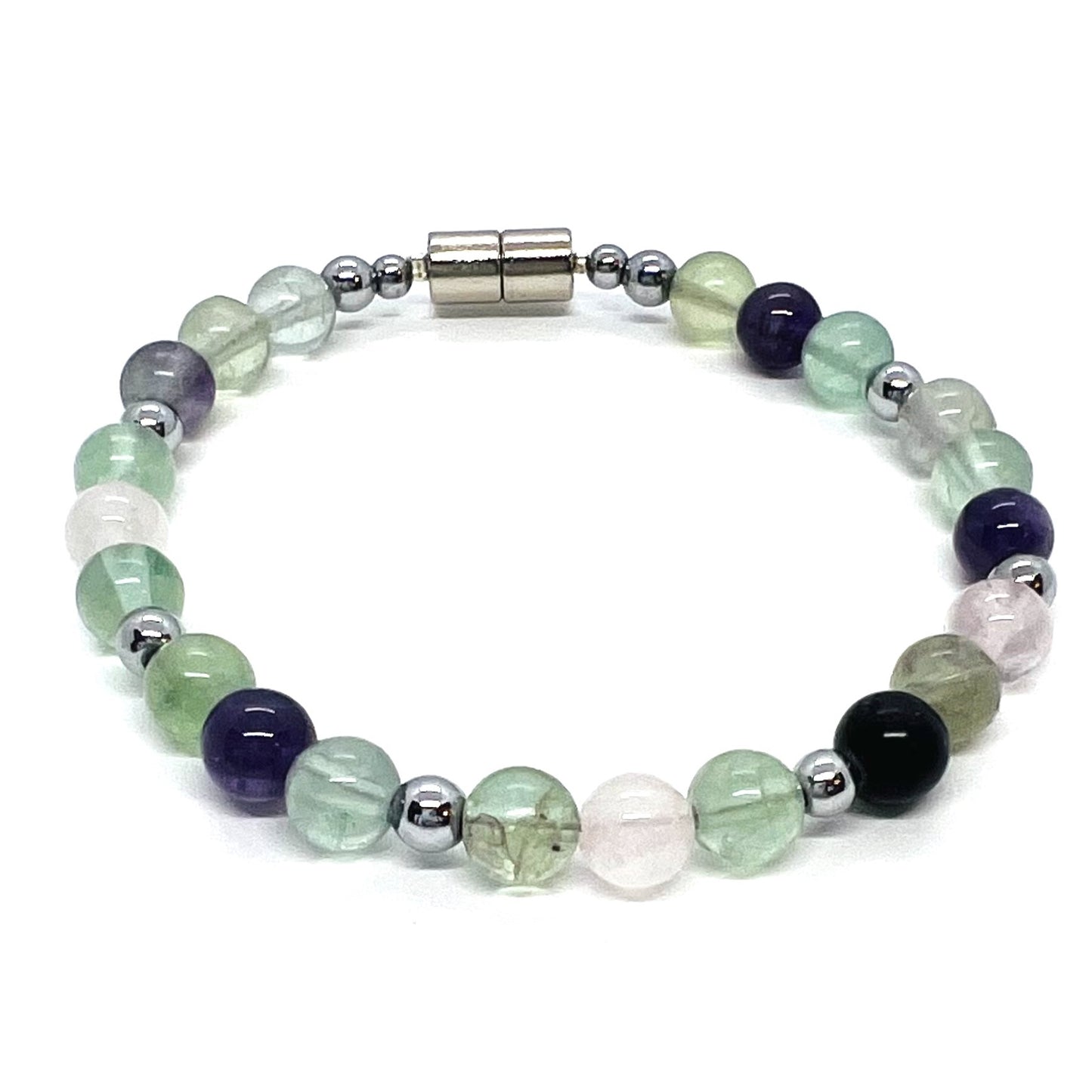 B01 Fluorite Amethyst and Rose Quartz