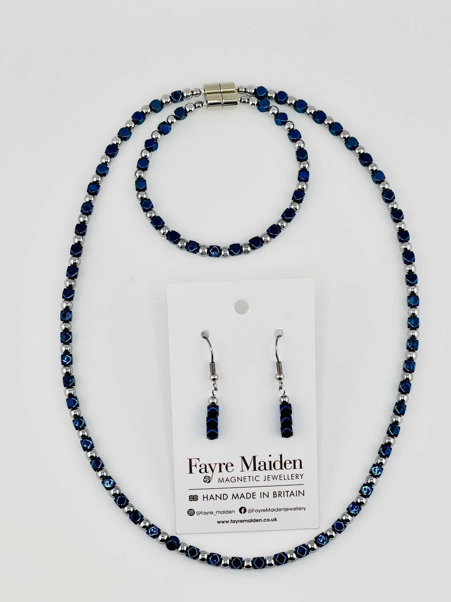 S1316 Blue/Silver Haematite