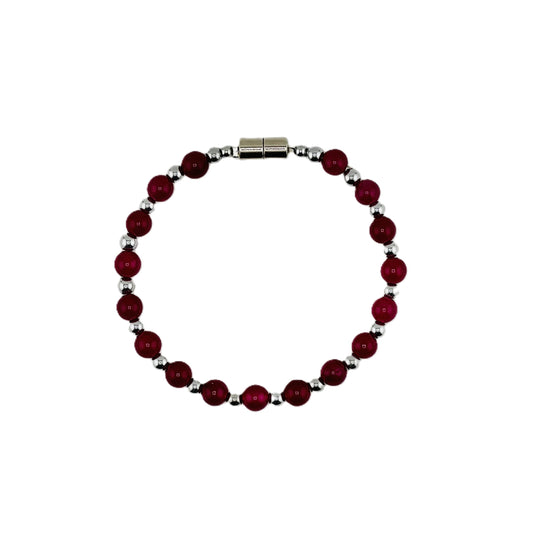 B019 Dark Pink Jade (Dyed)