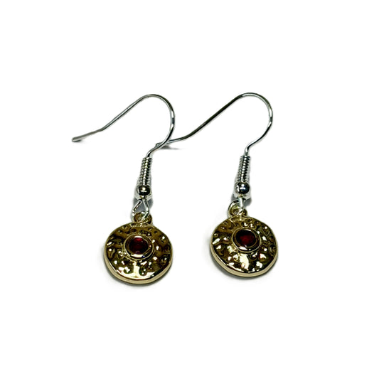 E2621 Hammered Disc Red Sparkle