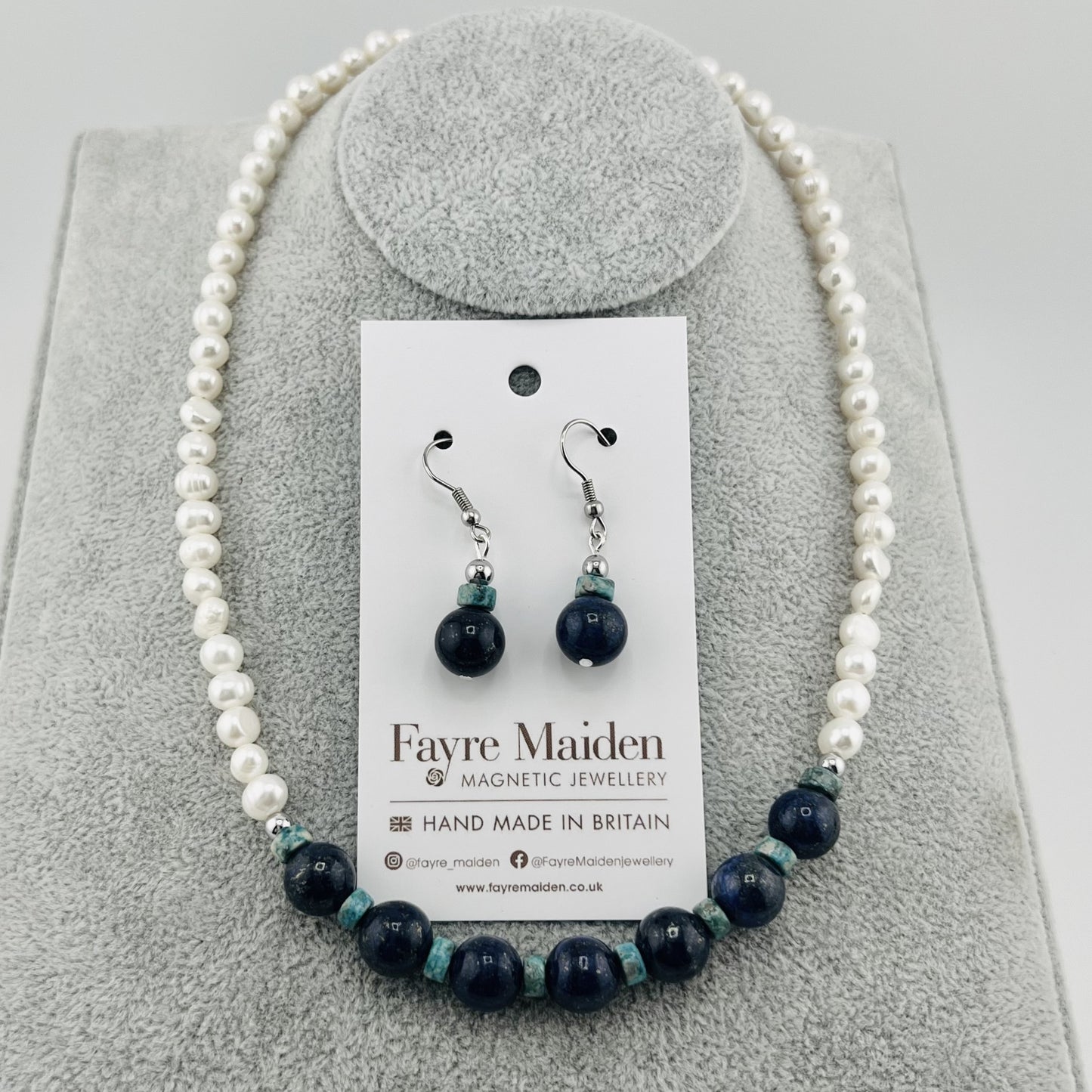 S1305 Pearl & Lapis Lazuli